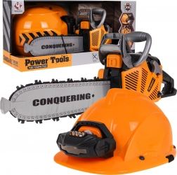 Elektrická motorová píla s prilbou