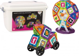 Magnetické stavebnice v kufríku 118 ks – mlynské koleso a budovy