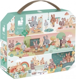 Janod puzzle v kufríku Môj deň – 24 dielikov