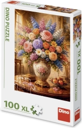 Dino puzzle kvetinové zátišie XL 100 dielikov