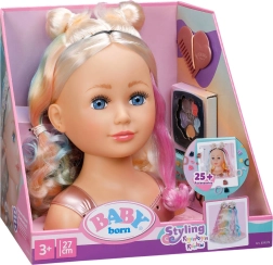 Baby Born česacia hlava dúhová blondínka so stylingovým setom