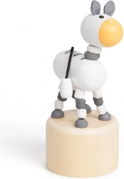 Drevené stláčacie zvieratko Zebra Safari od Bigjigs Toys
