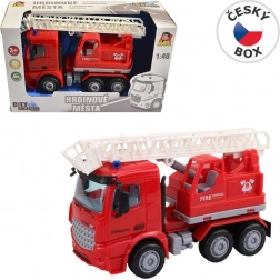 Hasičské auto s plošinou na zotrvačník 16 cm