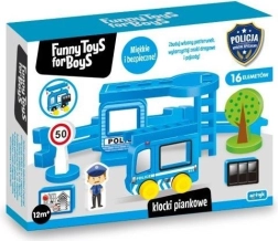 ToysForBoys penové kocky polícia 16 ks