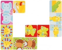 Drevené domino Safari 28 dielikov