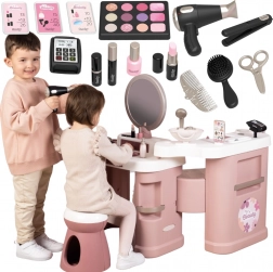 smoby centrum malej stylistky beauty – detský salón krásy 3v1 s 32 doplnkami