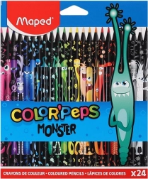 Pastelky trojboké MAPED Color'Peps Monster 24 ks