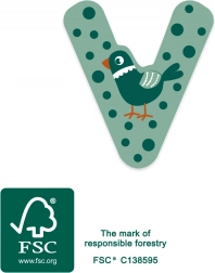 small foot drevené písmeno V