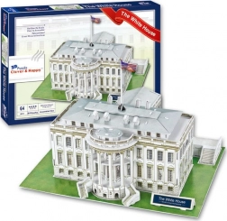 Clever&Happy 3D puzzle Biely dom Washington 64 dielikov