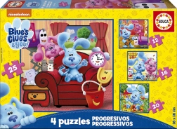 Puzzle BLUE'S CLUES 4v1 pre deti (12, 16, 20 a 25 dielikov)