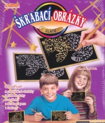 ArtLover škrabacie obrázky zlaté - sada 6 ks