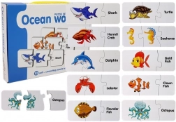 Edukačné puzzle oceánsky svet – 10 samokontrolných spojení