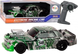 RC auto 1:16 s 2,4G, gumové kolesá na drift – zelené