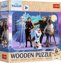 Drevené puzzle Ľadové kráľovstvo 24 dielikov