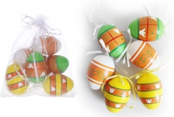 Dekoračné plastové maľované vajíčka 6 cm