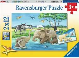 Ravensburger puzzle Mláďatá zvierat 2×12 dielikov