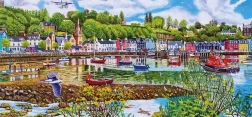 Panoramatické puzzle Odliv a príliv v TOBERMORY 636 dielikov GIBSONS