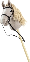 Hobby horse na tyči milly mally sivý plyšový koník