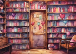 Puzzle romantická knižnica 1000 dielikov