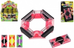 Antistresová hlavolam obdĺžnik s guľôčkami, plast 4 × 8 cm