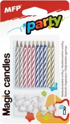 magické tortové sviečky 6 cm, 10 ks