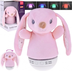 plyšový zajačik s meniace sa svetlom a hudbou – nočná lampička pre deti