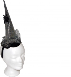 čarodejnícky klobúk na čelenke 26 cm