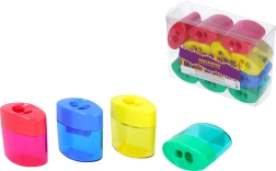 Strúhatko na dve ceruzky s priehľadným zásobníkom