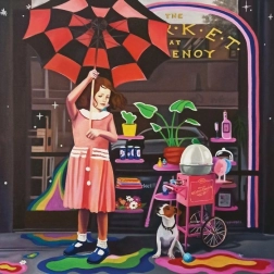 Puzzle magnólia s dáždnikom 1023 dielikov