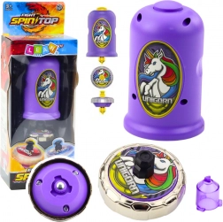 Súprava s vystreľovacou káčou Jednorožec fialový