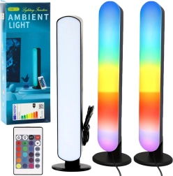 Sada RGB LED ambientných lámp na stôl s diaľkovým ovládaním – 2 ks