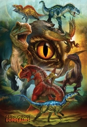 Puzzle mäsožraví dinosaury 100 dielikov