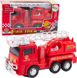 Hasičské auto s pohyblivým rebríkom, svetlami a zvukmi