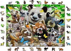 Drevené puzzle Medvedí raj 2v1 od Wooden City