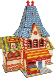 Woodcraft drevené 3D puzzle kvetinárstvo