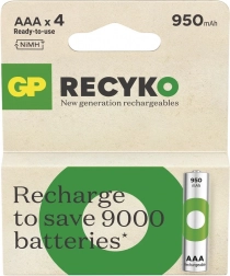 Akumulátory AAA Ni-MH 950mAh GP ReCyko
