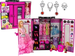 Bábika s šatníkom a doplnkami