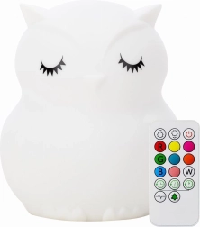 Silikónová nočná lampička Sova