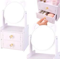 Drevená mini toaletka s uškami