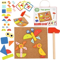 Woopie Green Drevená pribíjacia hračka s kladivkom