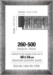 Rám na puzzle 48 × 34 cm strieborný