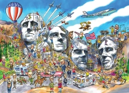 Puzzle DoodleTown: Mount Rushmore 1000 dielikov – COBBLE HILL