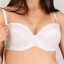 Polovyztužená dojčiaca podprsenka New Baby Eva biela