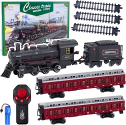 Klasický elektrický vláčik s diaľkovým ovládaním 2.4 GHz so svetlami, zvukmi a dymom CLASSIC TRAIN