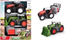Dickie Toys sada poľnohospodárskych vozidiel FENDT (traktor, buldozér, príves) 9 cm