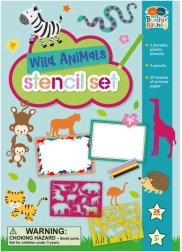 Šablóny divoké zvieratá so sadou pasteliek