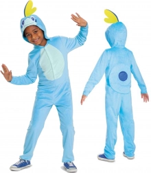 Detský kostým POKEMON Sobble kigurumi, modrá onesie 126–136 cm (7–8 rokov)