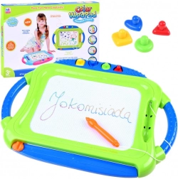 Farebná magnetická kresliaca tabuľa s pečiatkami – Znikopis