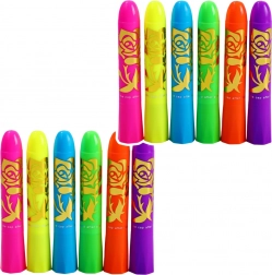 Neónová sada na maľovanie tváre - 12 ks