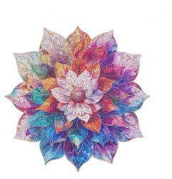 Drevené puzzle Kvetinová mandala